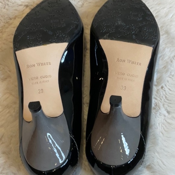 NWOT Ron White Blythe Kitten Heel Loafers SZ 39 Gloss Patent - Picture 5 of 14